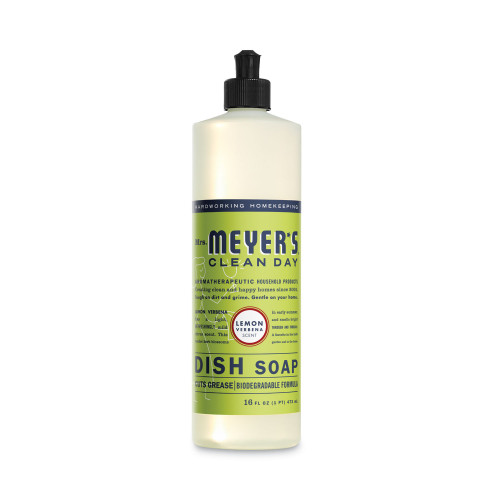 Mrs. Meyer's® Dish Soap, Lemon Scent, 16 oz, Bottle, 6 Bottles (372575)